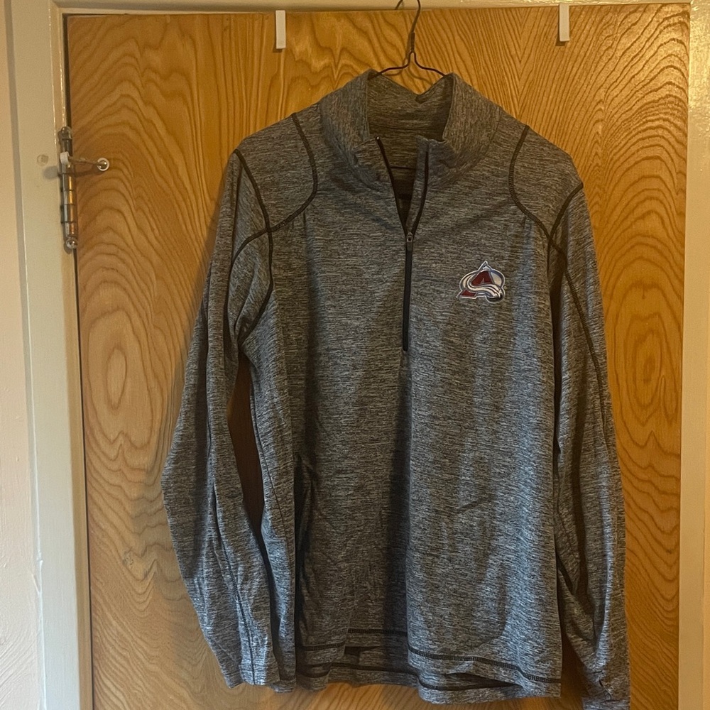 Colorado Avalanche Gray Quarter-Zip Pullover Thermal